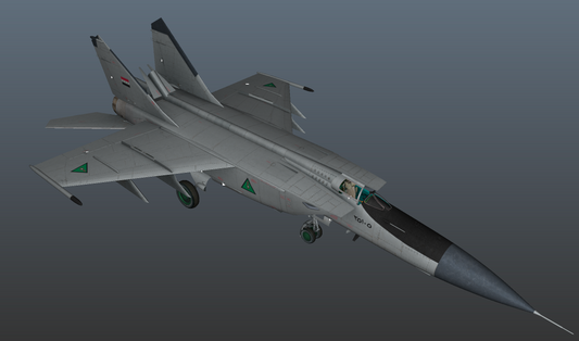 Mig-25PD exterior model, we are working on the detail cockpit model next